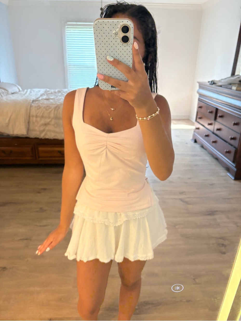 Aeropostale White Ruffle Skirt